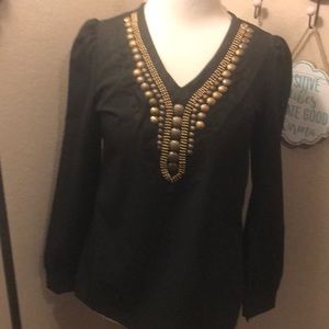 Black detailed shirt
